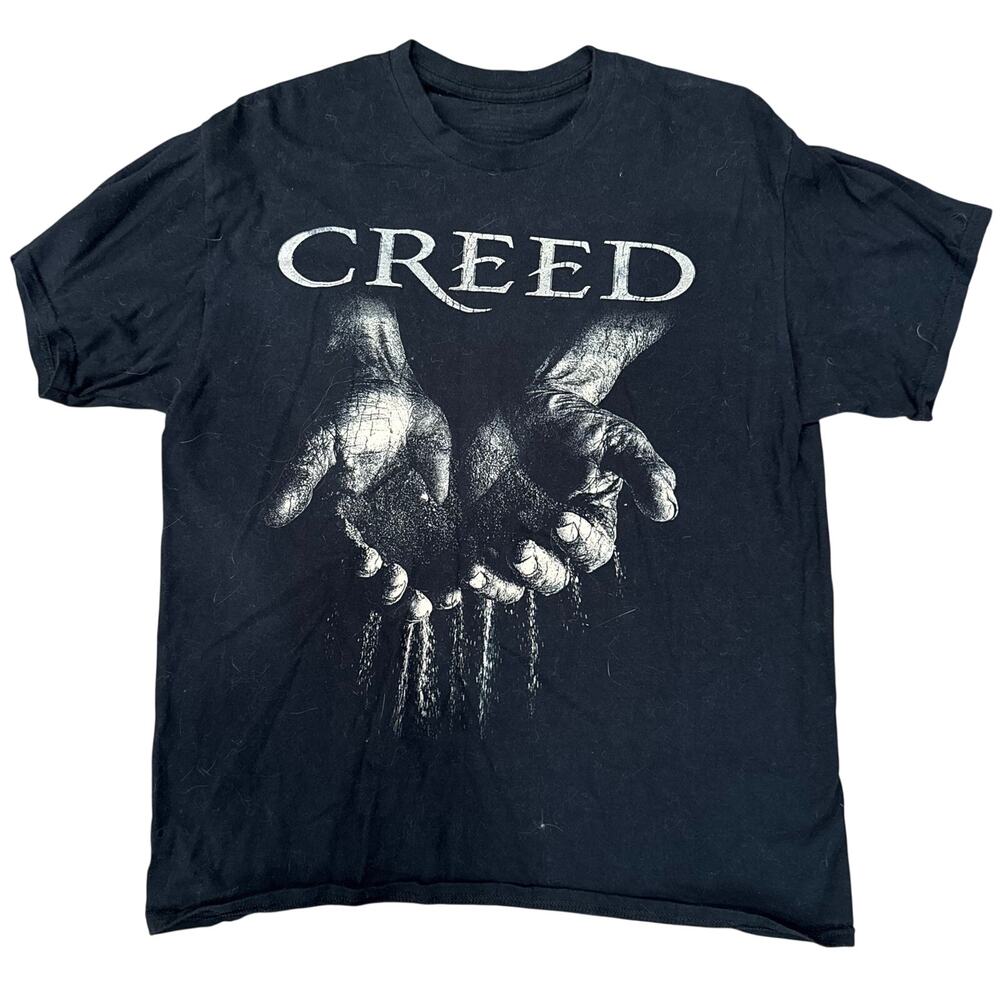 Creed Band T Shirt Large Black Hands Graphic Rock Post Grunge Adult Tee